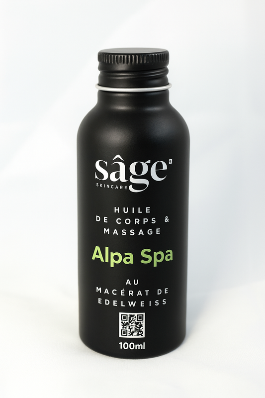 Bouteille huile massage Alpa Spa